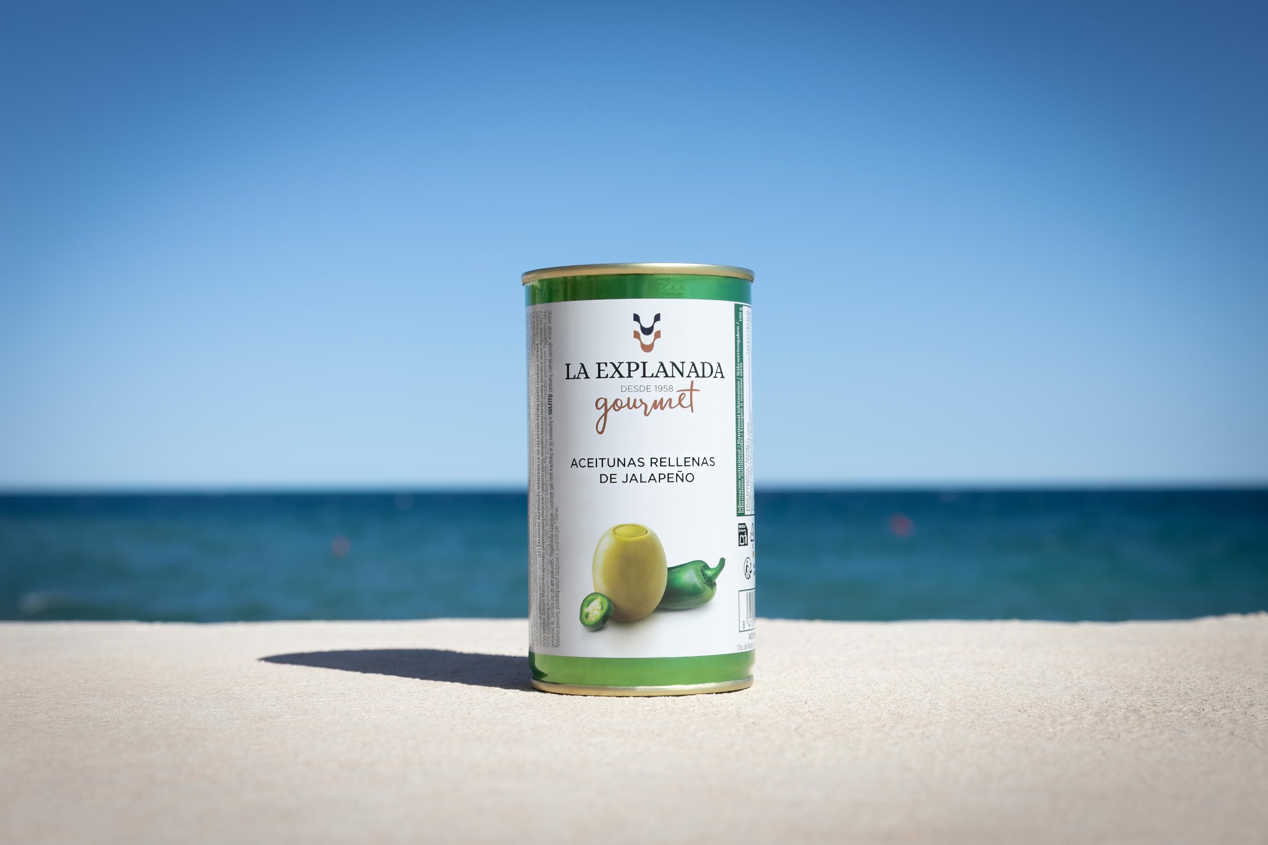 Aceitunas Rellenas de Jalapeño Pack 15 uds 2250g Picante Medio Origen Español