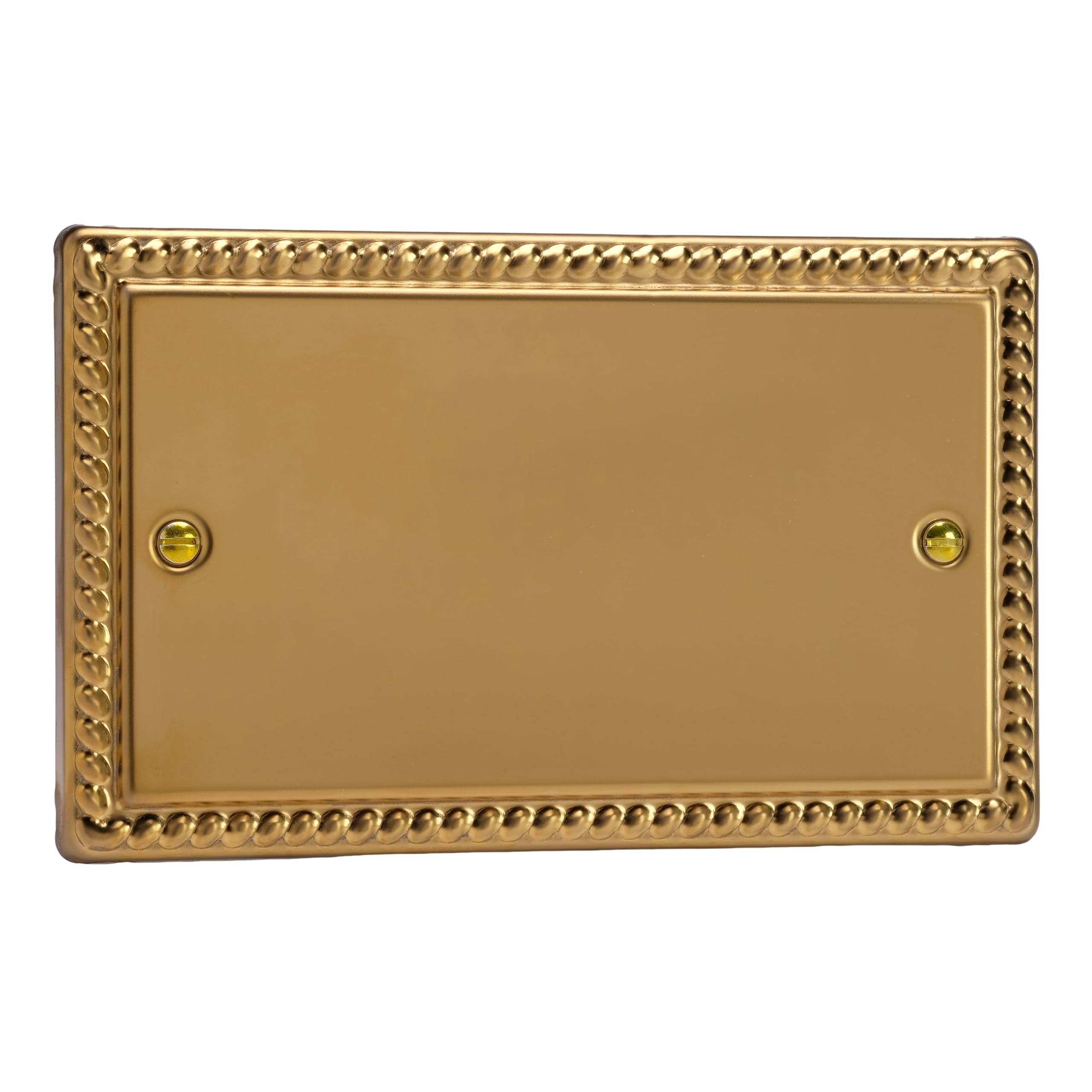 Varilight Double Blank Plate - Classic Georgian Brass, XGDB, 95x155x11mm