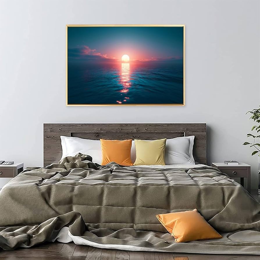 美しい海の風景 油彩画 金色フレーム 71dzmpeznsL._UF350,350_QL50_.jpg