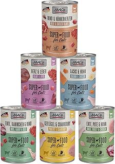 Mac's Cat 6 x 400 g Mix Pack | Guaranteed 6 Varieties Mix | Grain-Free Premium Wet Food for Cats | Ideal Combination of High-Quality Ingredients product image