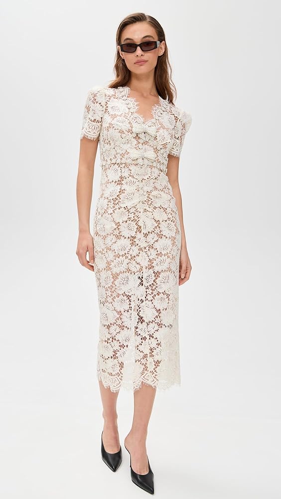 ワンピース SELF-PORTRAIT Woman Dress White RS25005SC CREAM SELF-PORTRAIT Woman Dress White RS25005SC CREAM