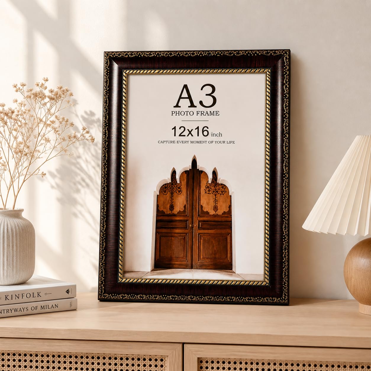 AbhiKalpya Art Studio A3 Size Photo Frame For Document, Photo, Quote,Certificate Wall Hanging Picture Frame For Home and Office Wall Decoration,Size Medium 12x18 inch, Peach-image-7