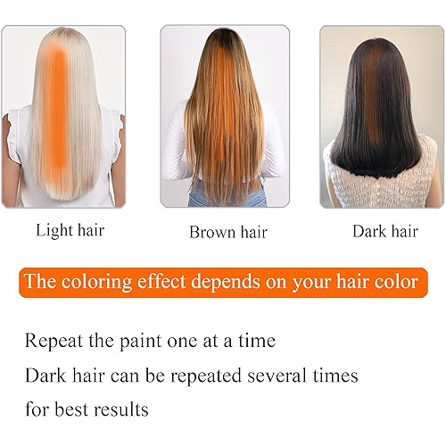 Miniatura 3 de Maydear Tiza para el cabello para niñas, tinte temporal lavable para el cabello, 6 unidades, peine de tiza no tóxico para niñas de 8, 9, 10, 11, 12,