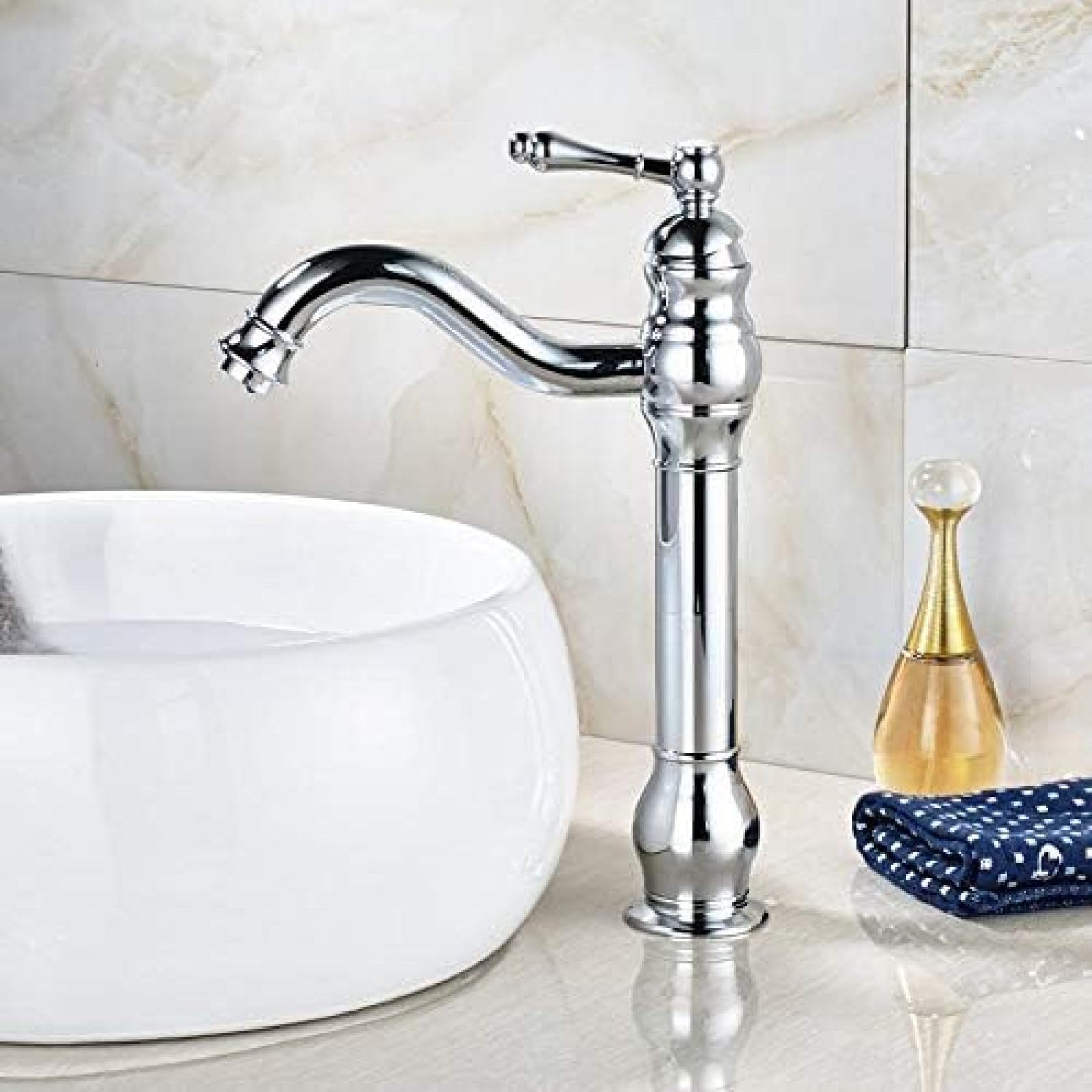 Robinet de lavabo YRYRYW à bec pivotant et commande unique en chrome poli - 7