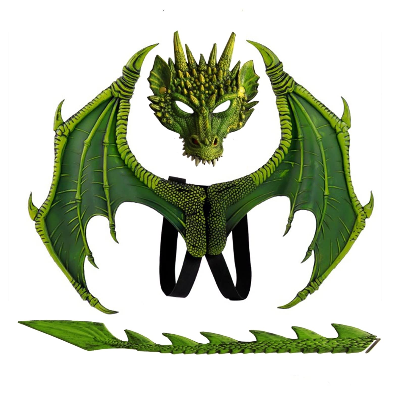 Nirvany Dragon Costume For Kids Boys Girls, Dragon Wing Tail Mask Set, Cosplay costume Halloween Dragon Costume