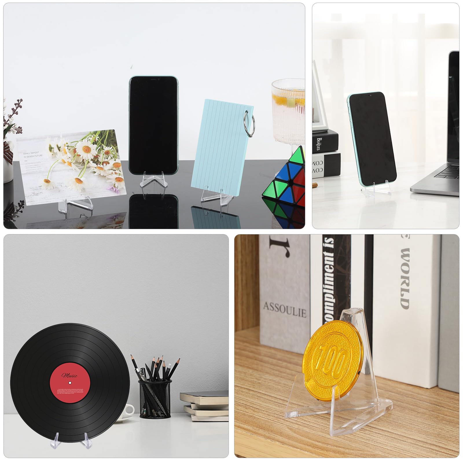 Espositore Plexiglass Set 12 Supporti Acrilici Trasparenti - Ideali Per Carte, Monete E Oggetti Da Collezione Espositore Carte Pokemon