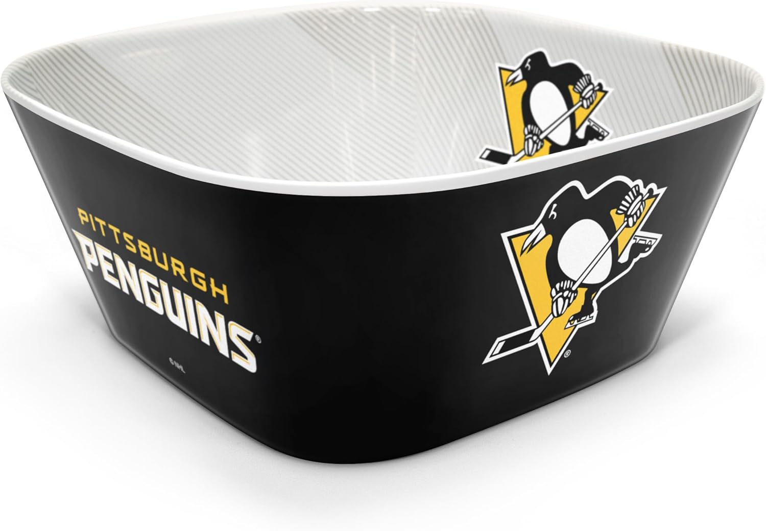 YouTheFan NHL Officially-Licensed Large Party Bowl - 100% Melamine, Dishwasher Safe, BPA Free - Holds Large Bag of Chips - Sleek Design - Perfect for Game Day or Any Day