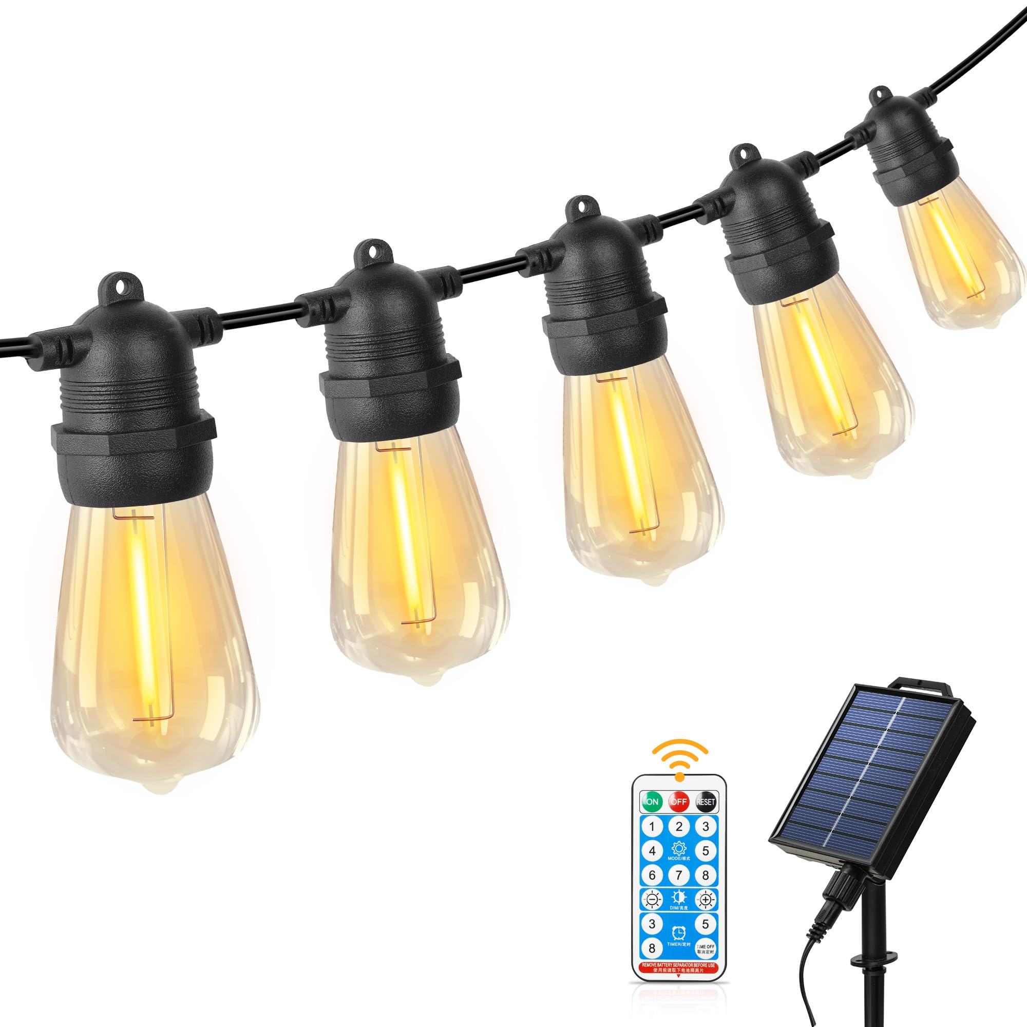 Amazon.co.jp: ストリングライト ソーラー 12m 防雨型 夜間自動点灯