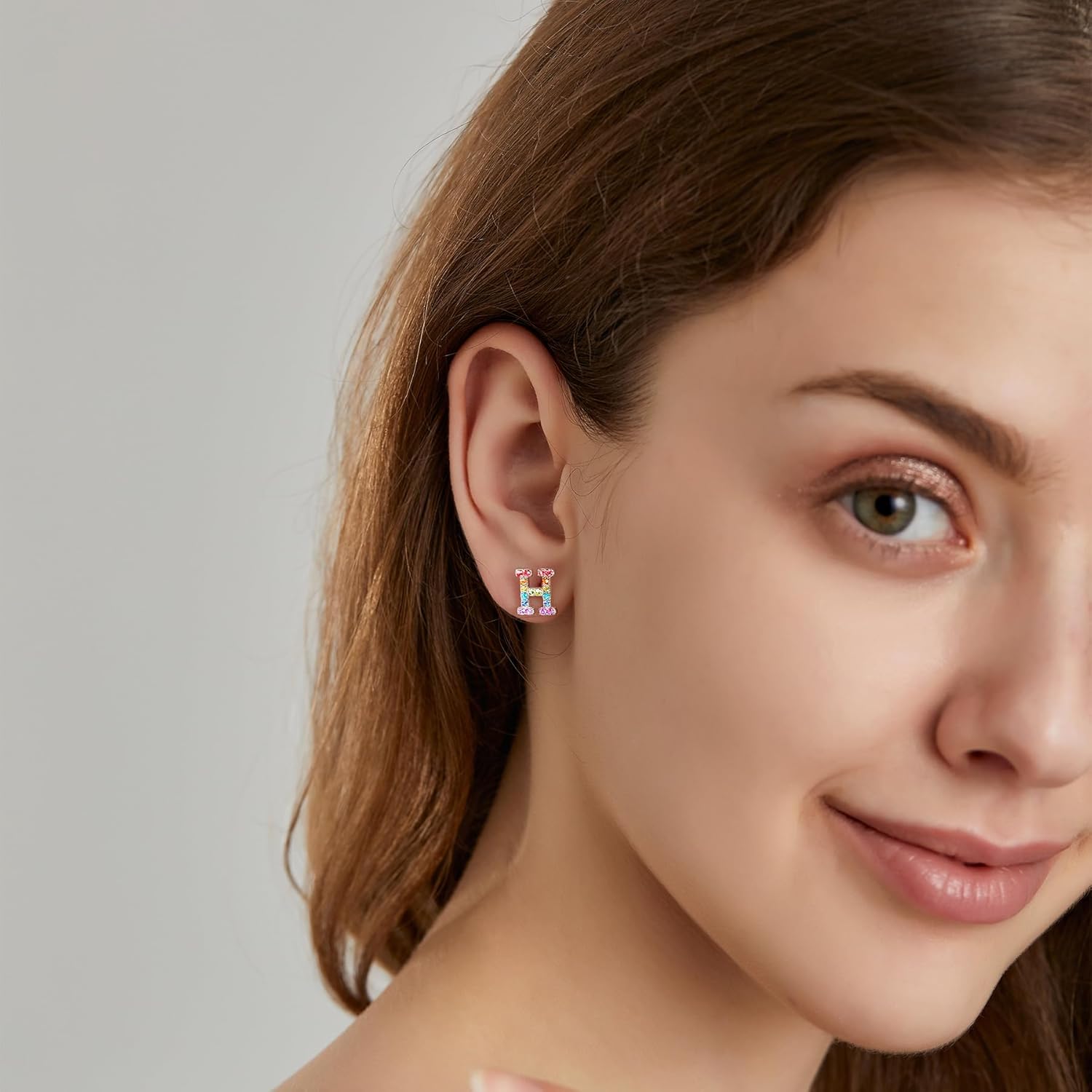 Girls Initial Letter Stud Earrings Alphabet Number Earrings Gifts Jewelry for Women - Image 3