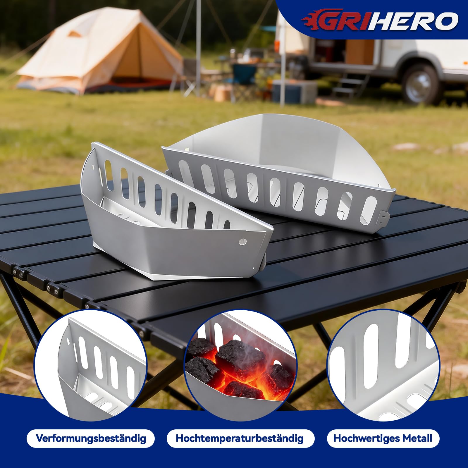 Holzkohlekorb, Holzkohle Fuel Halter BBQ-Zubehör Kompatibel für Weber 7403, Weber 57 cm Kesselzubehör, Weber One-Touch Holzkohle und Smoker-Pellet-Gasgrill 2 Stück