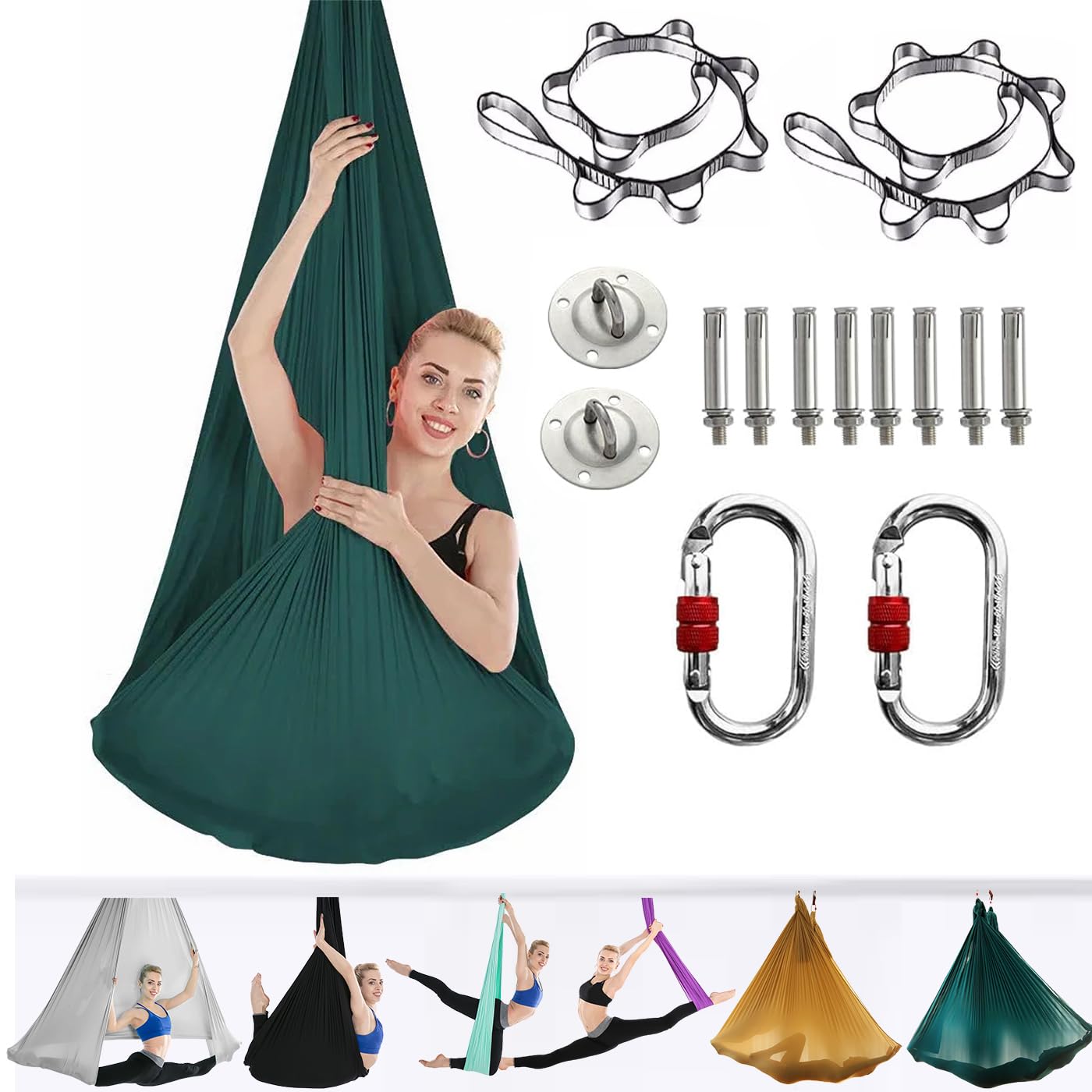 Kit de Yoga pour Adultes, Accessoires de Yoga, Charge de 500 kg, Matériel D'installation Complet Inclus