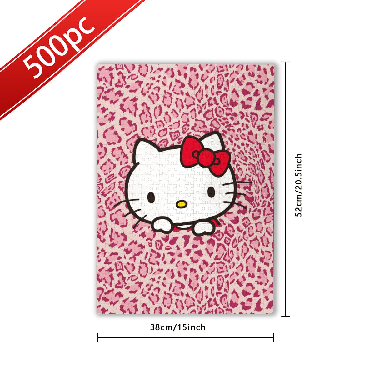 Amazon.co.jp: 500ピース ジグソーパズル ハローキティ ピンクのヒョウ
