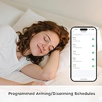Vista 7 de PGST Sistema de seguridad inalámbrico para el hogar, kit de 17 piezas, cámara para exteriores, alerta de aplicación de teléfono, sensor de puerta