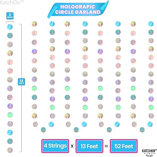 Miniatura 7 de KatchOn, Globos grandes, negros y plateados con decoraciones holográficas para colgar, 22 pulgadas, paquete de 7, telón de fondo redondo holográfico