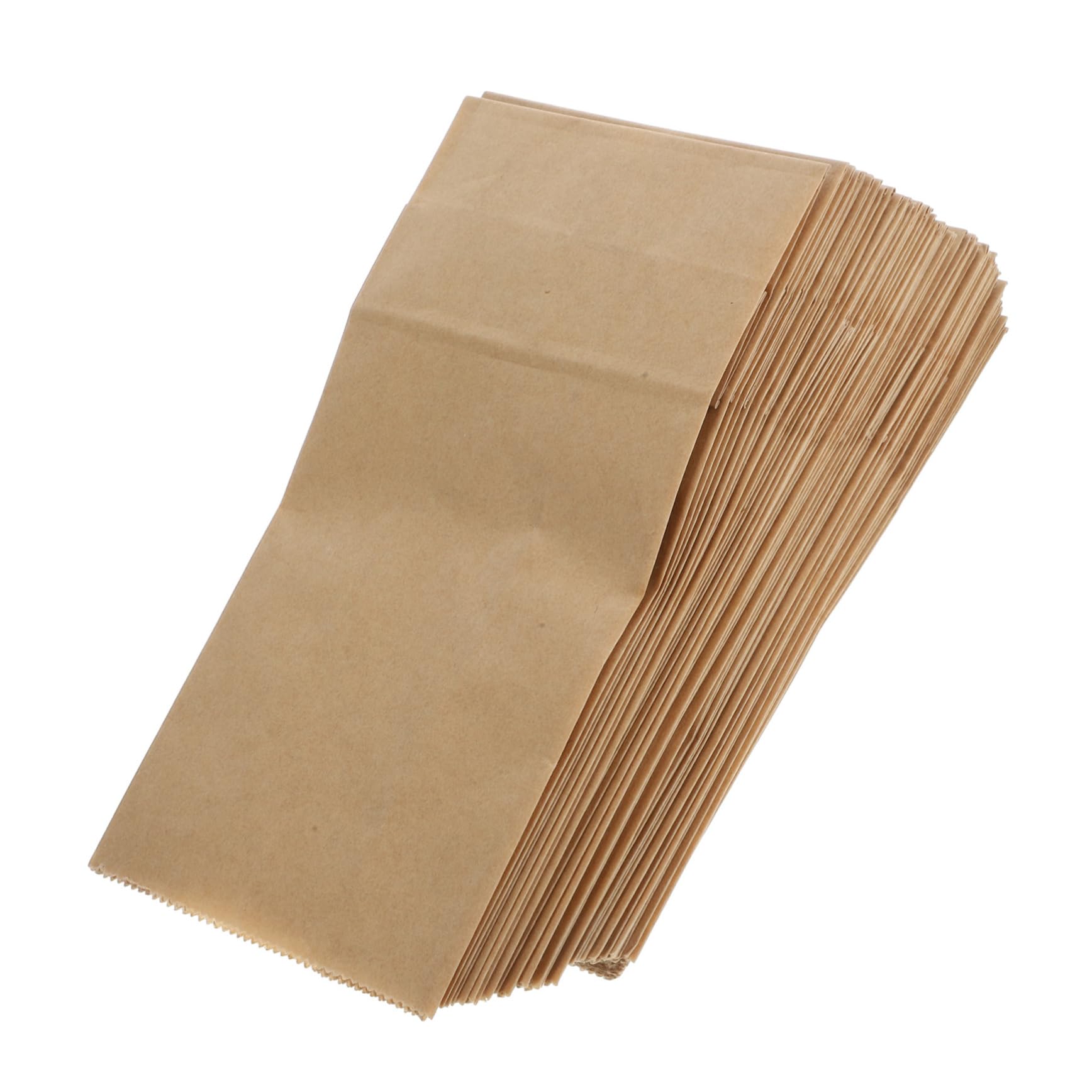 TIDTALEO 100pcs Kraft Paper Take Out Bags Oil Resistant Snack Candy Bags for Parties Picnics and Lunches for Baked Goods and Hot Dogs