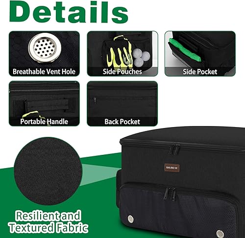 Miniatura 5 de Skureay Organizador de maletero de golf para automóvil, organizador de maletero de golf de 2 capas con compartimento separado para zapatos