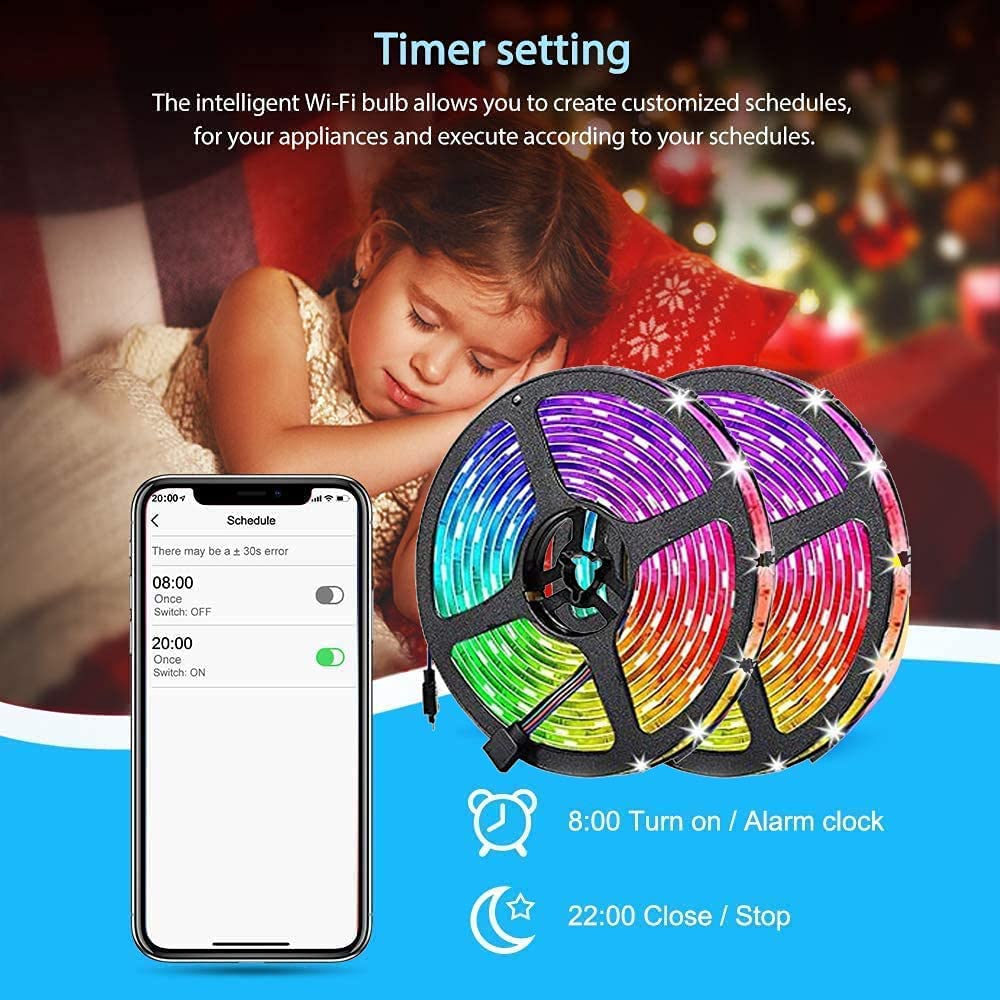 Pack x3 Tira Led Inteligente WiFi Smart 24W 5m Regulable IP65, Luces RGBW 2700k-6500K, Iluminación Decorativa para Habitación, Ajustable y Multicolor, App TUYA, Alexa y Google Assistant (15M)