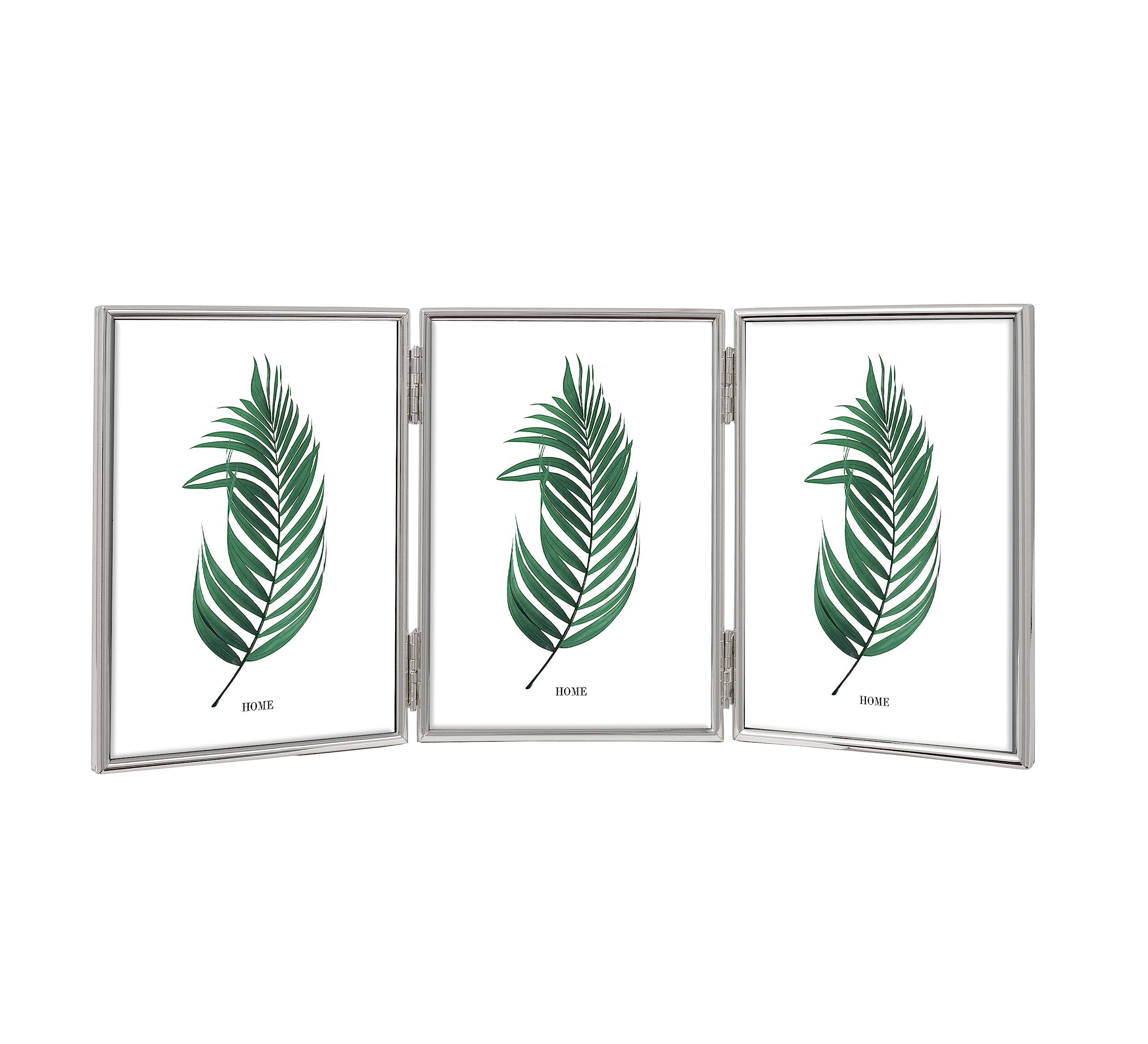 INOV8Framing Tarnish Resistant Silver Plated Picture Frame - Thin Edge Triple Frame Design for Three Photos 7x5 Inch (18x12cm)