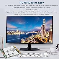 Vista 4 de Acogedor RTL8852BE Tarjeta de red M.2, adaptador NIC de 1800 Mbps, mini tarjeta PCIE WiFi compatible con Bluetooth 5.2, banda 2.4G 5G