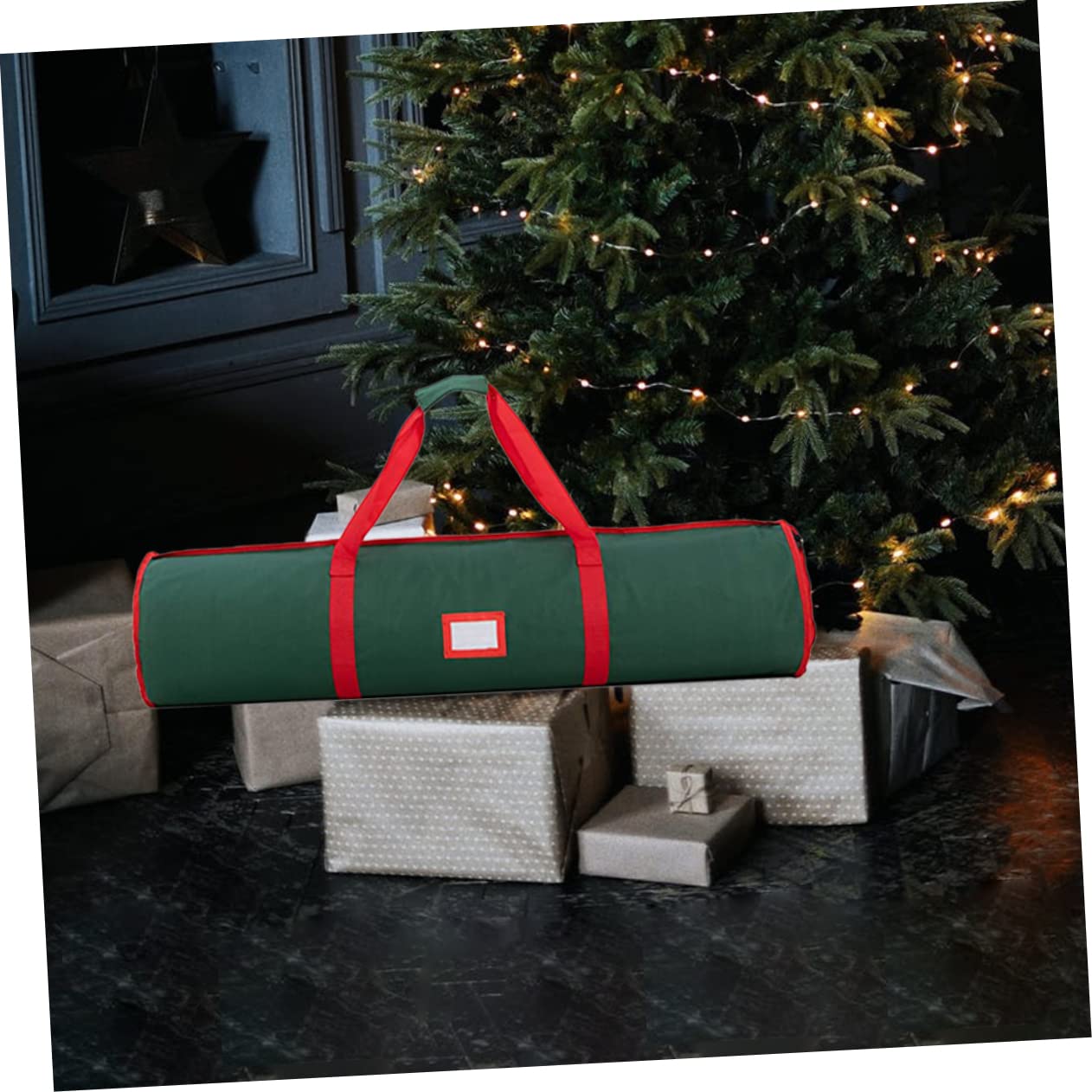 COLLBATH Geschenkpapier-aufbewahrungsbox Für Weihnachten Geschenkpapier-organizer Aus Strapazierfähigem Geschenkverpackungsbox Mit Griff Für Einfache Lagerung Und Transport