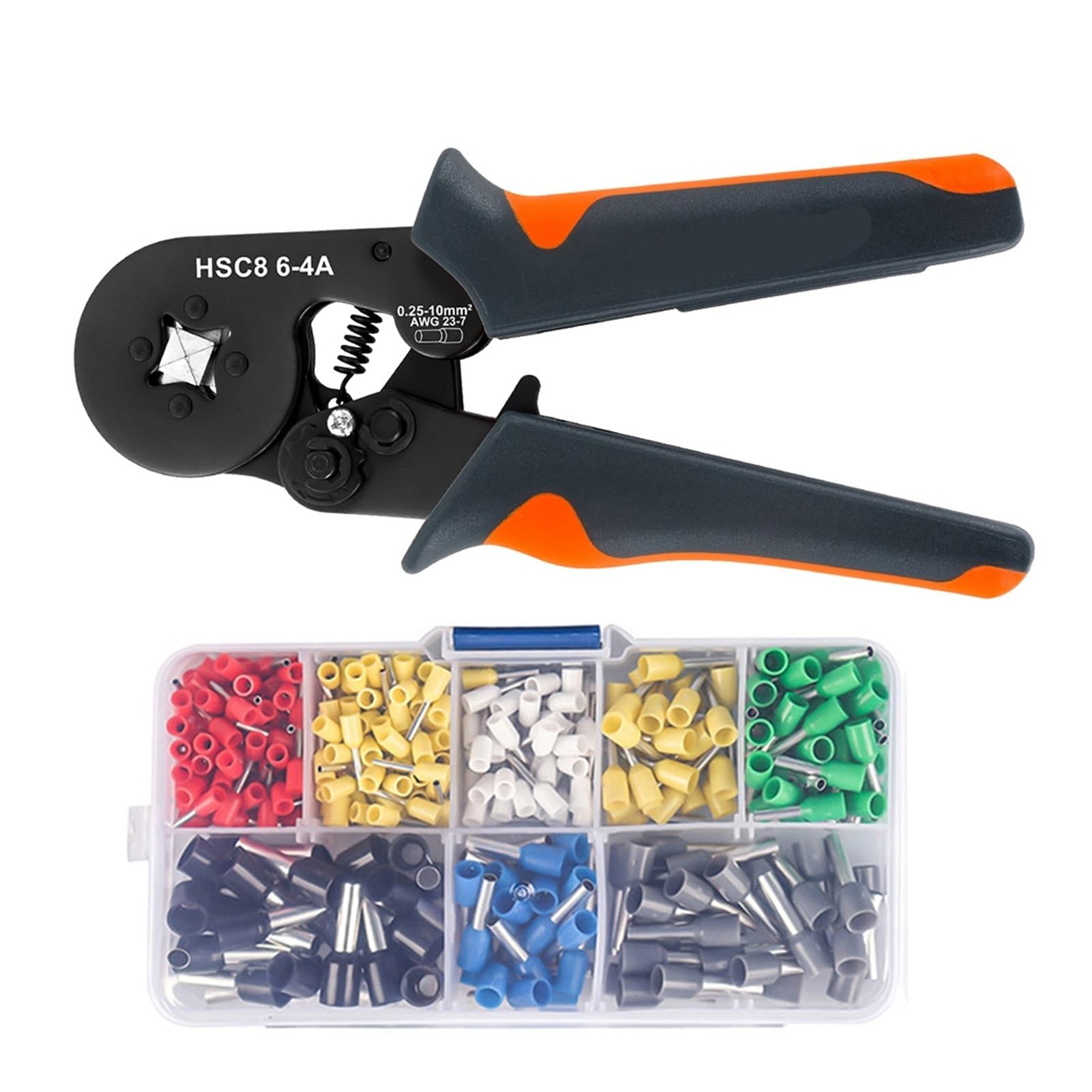 Corelix Hsc8 6-4A 400Pcs Tubular Terminal Crimping Tool Hsc8 6-4 0.25-10Mm² For Electrical Wiring(Hsc8 6-4A 400Pcs)