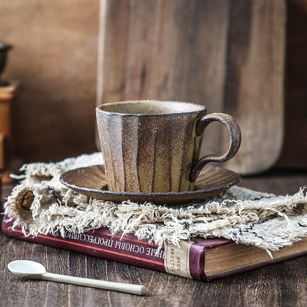 Set di tazzine da caffè in porcellana, tazze da tè in porcellana, tazze da tè pomeridiane, lussuose riutilizzabili e piattino, tazze da caffè grandi, tazze da cappuccino, tazze da latte, tazze da frul
