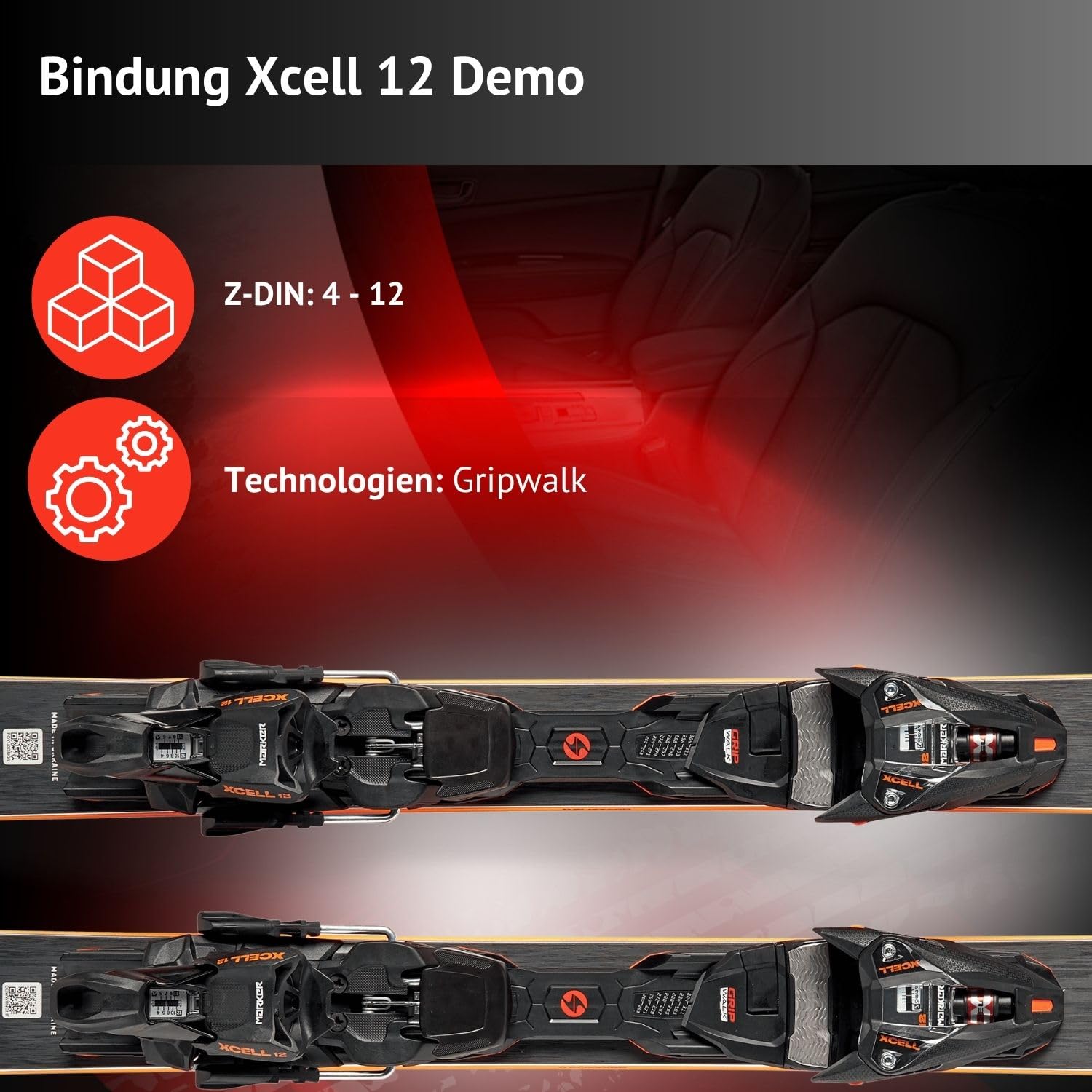 Blizzard Firebird RS Ti Skis alpiste ski alpin Full Camber avec fixation Xcell 12 Demo Z4-12 pour les conducteurs et les experts très sportifs Slalom Racecarver pour pistes préparées