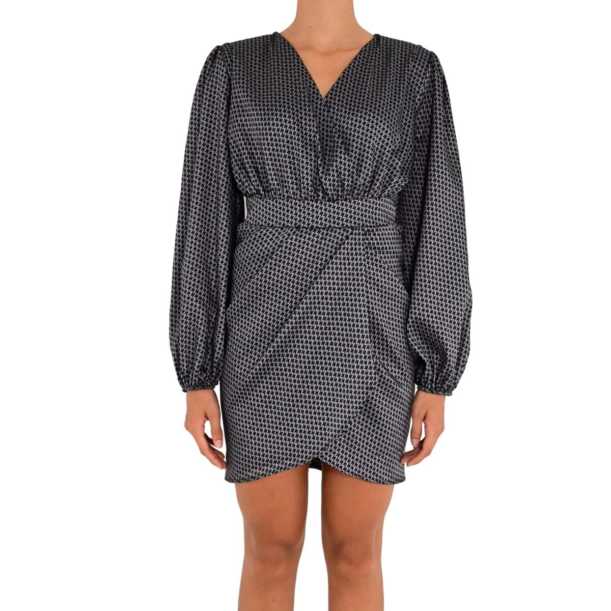 VICOLO abito donna nero grigio TZ0822