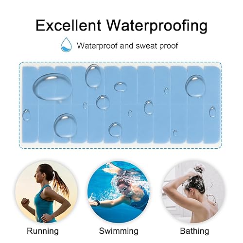 Miniatura 4 de SUYYA 180 pestañas de cinta de extensión de cabello de doble cara para repuesto de 1.6in x 0.3in (azul 180 piezas)