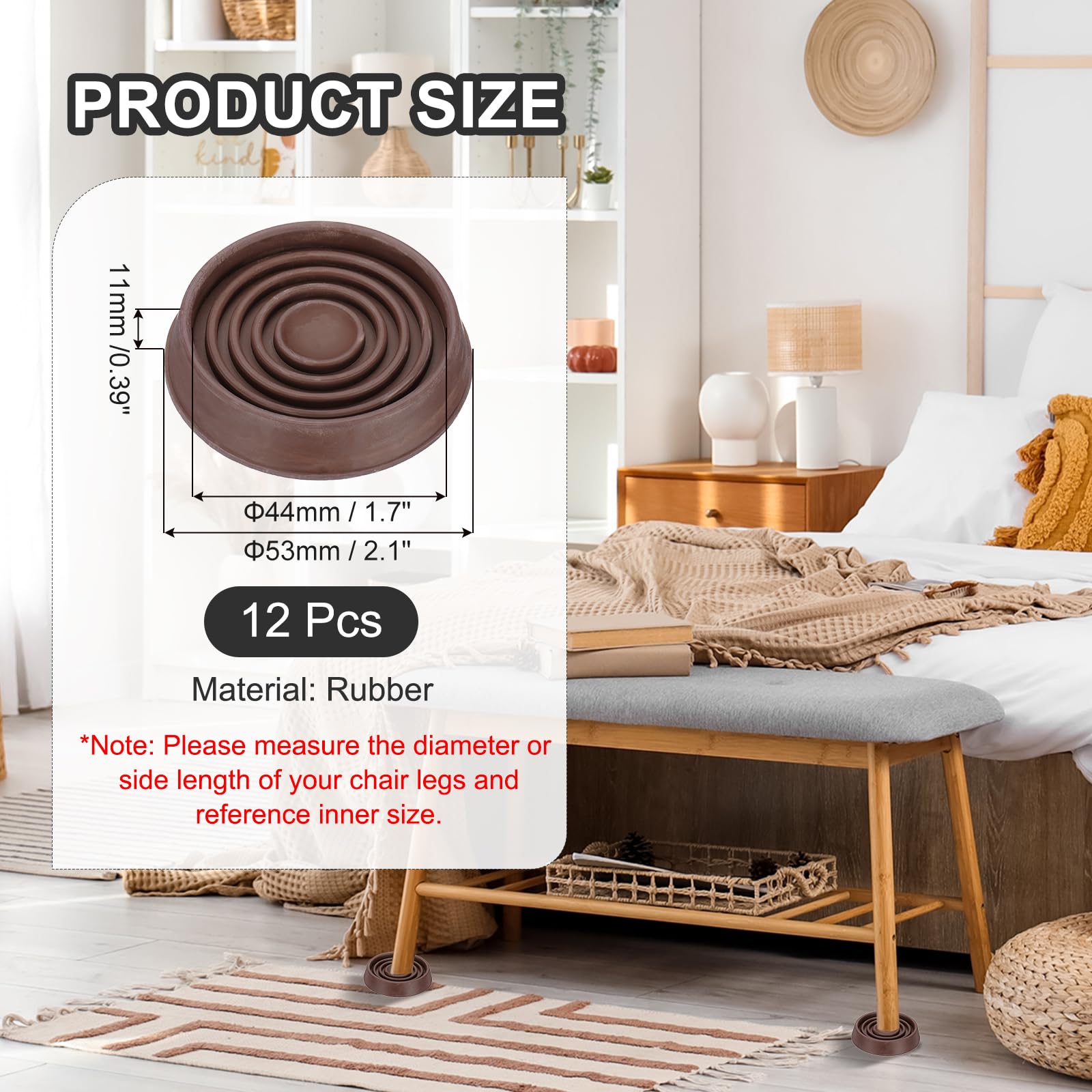 PATIKIL 1.7" Furniture Coasters - Image 2