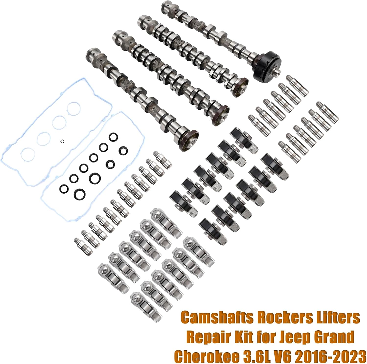 Camshafts Rockers Lifters Repair Kit for Jeep Grand Cherokee, for Dodge Durango, for Chrysler Pacifica, Ram 1500, for Jeep Wrangler 3.6L V6 2016-2024, Intake Exhaust Camshafts, Valve Cover Repair Kit