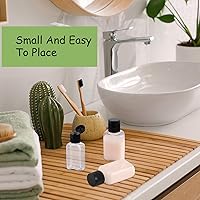 Vista 4 de 30 botellas de viaje portátiles de plástico transparente, botellas vacías recargables y reutilizables, recipientes para viajes al aire libre