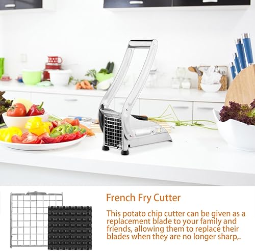 Miniatura 6 de Cuchilla de repuesto para cortador de papas fritas, cuchillas de repuesto de acero inoxidable, cortador profesional de patatas de 12 pulgada o 38