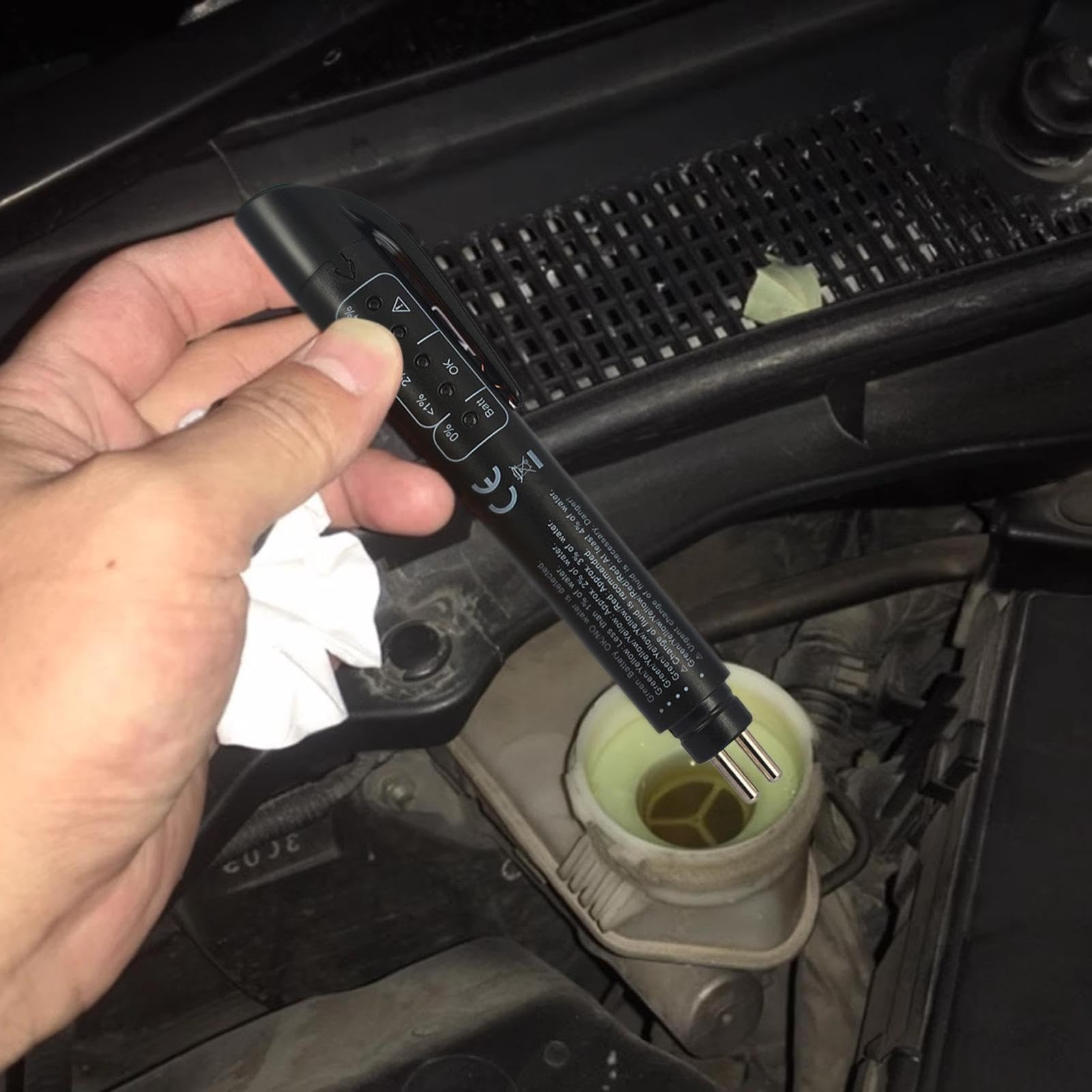Tester per Olio dei Freni, con retroilluminazione Che Cambia Colore, Penna per Test 'Olio dei Freni, per Principianti, Professionisti, conducenti, Garage, officine, officine
