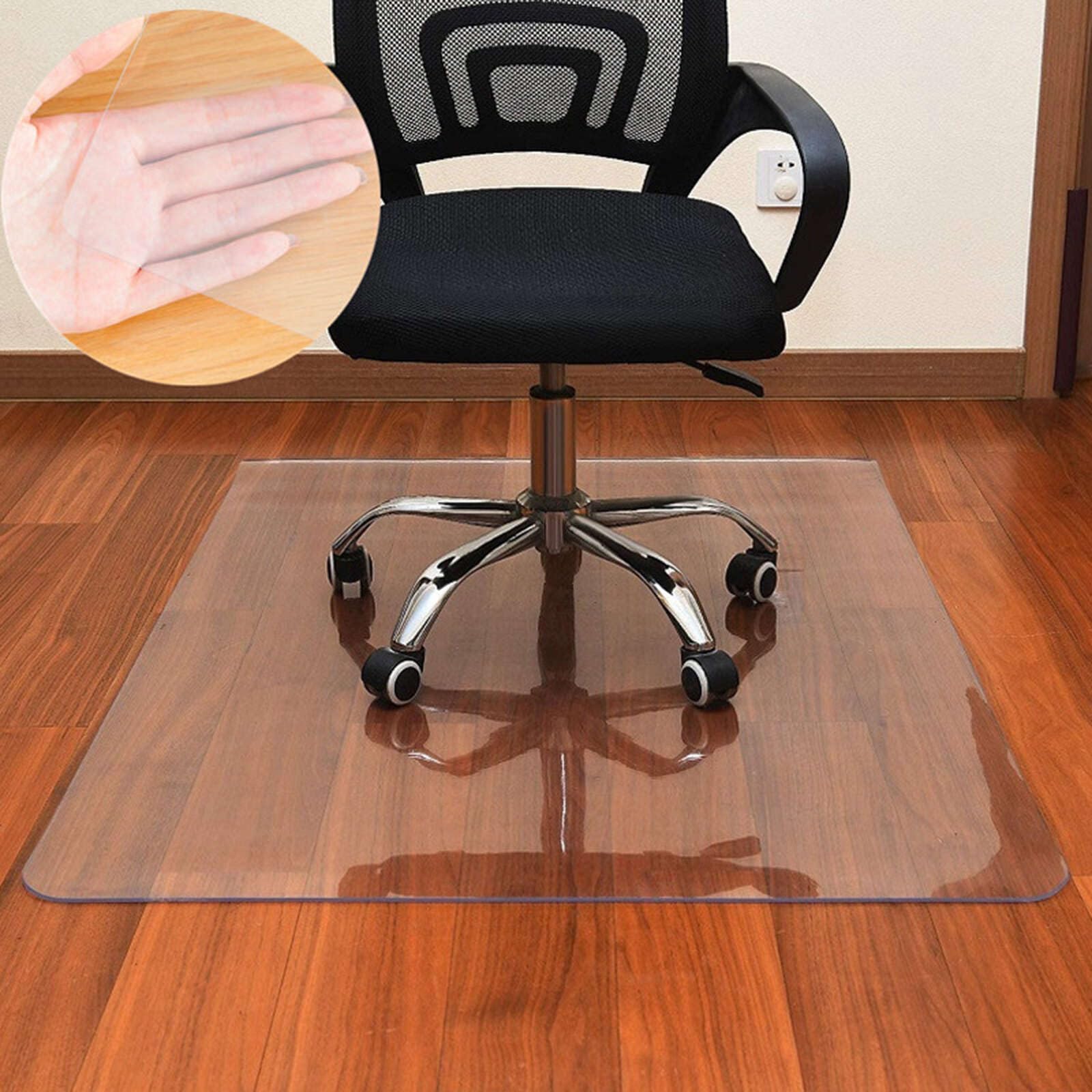 Podkładka na biurko z PCW, 100 x 115 cm, grubość 2 mm, półprzezroczysty, matowy pokrowiec na stół z wodoodporną, łatwą do czyszczenia krawędzią, ochraniacz na biurko do jadalni, stolika kawowego