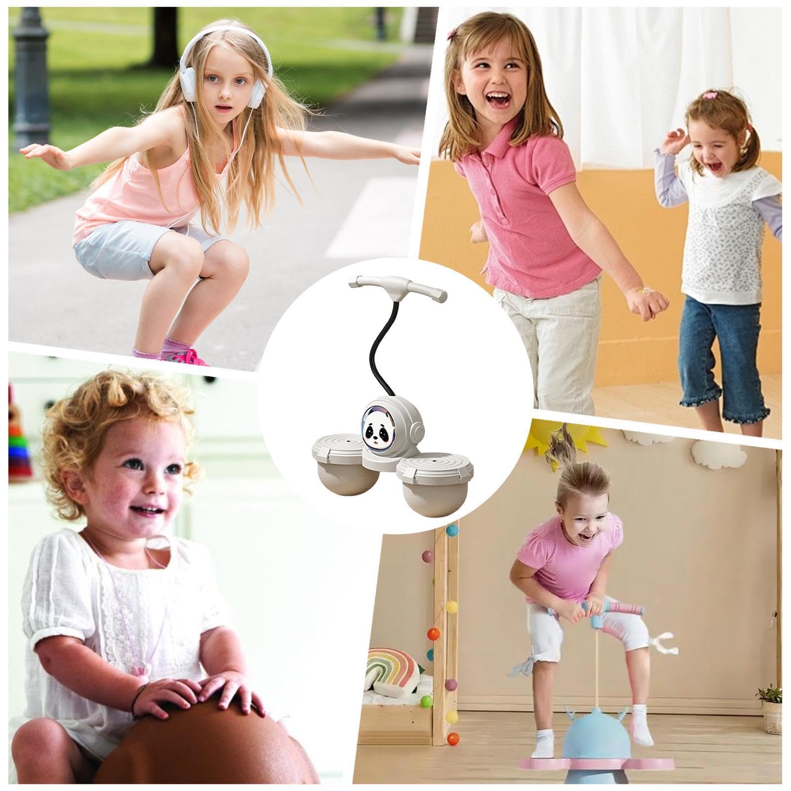 Palla da Equilibrio Saltante Rimbalzante Cartoni Animati con e Musica | Palla Saltante Equilibrio per Bambini con Manico Per Ragazzi Ragazze Esterno Interno Esercizio Feste Natale Compleanno