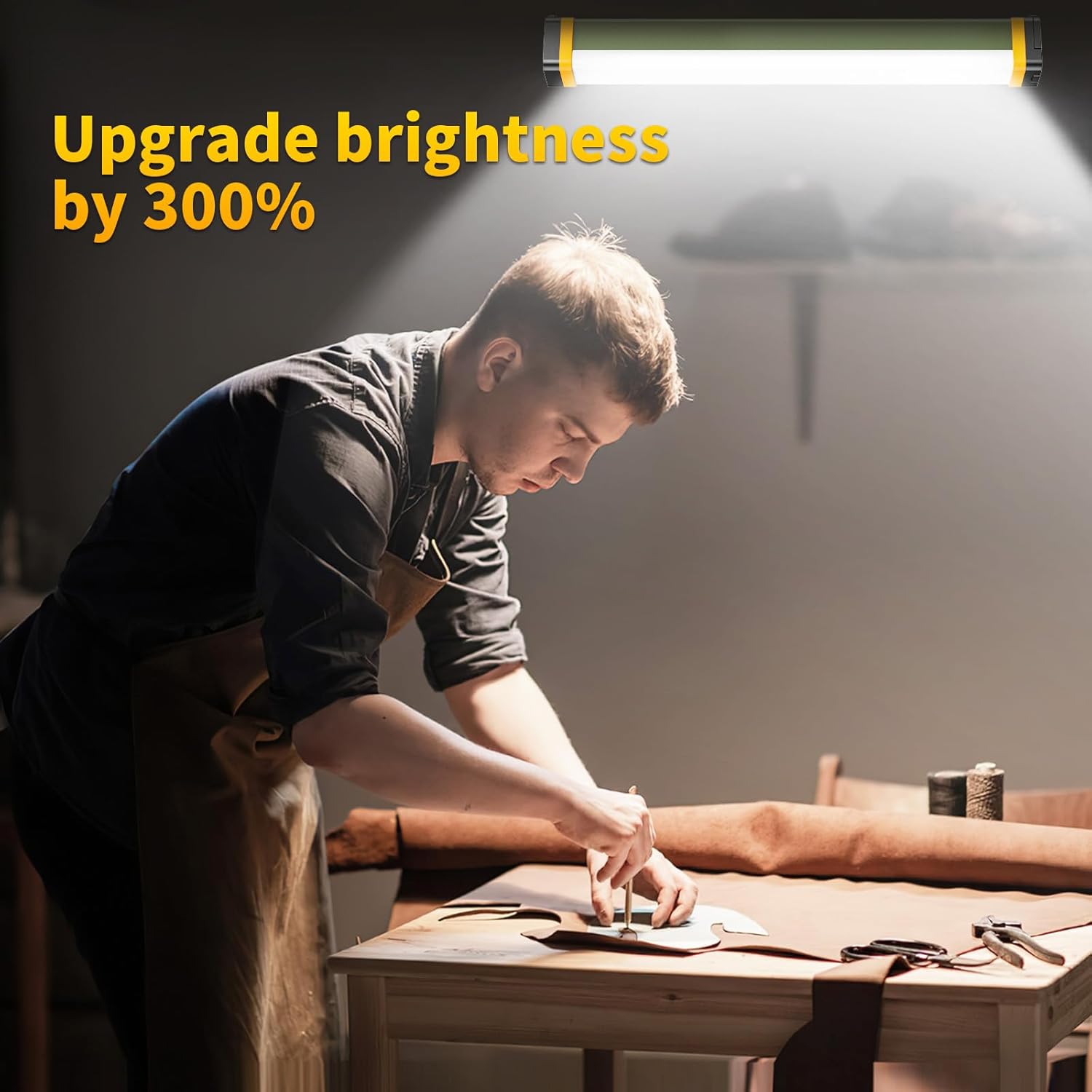 Rechargeable Magnetic Work Light, LETOUR 7000LUSB Rechargeable LED Camping Light, Multifunctional Camping Flashlight, Portable Waterproof Hanging Magnetic Lights for Hiking, Home, Outdoor