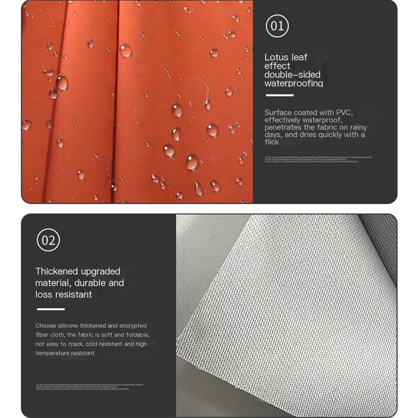 Tela De Fibra De Vidrio Recubierta De Silicona Tejido | Ignífugo De Alta Temperatura, for Mantas De Soldadura(1.2m x 5m x 0.5mm)