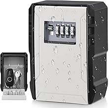 Key Box Secured Outdoor Waterproof Key Box Wall Key Box Large Key Box for Keys, Cards Home, Schools, Offices and Garages