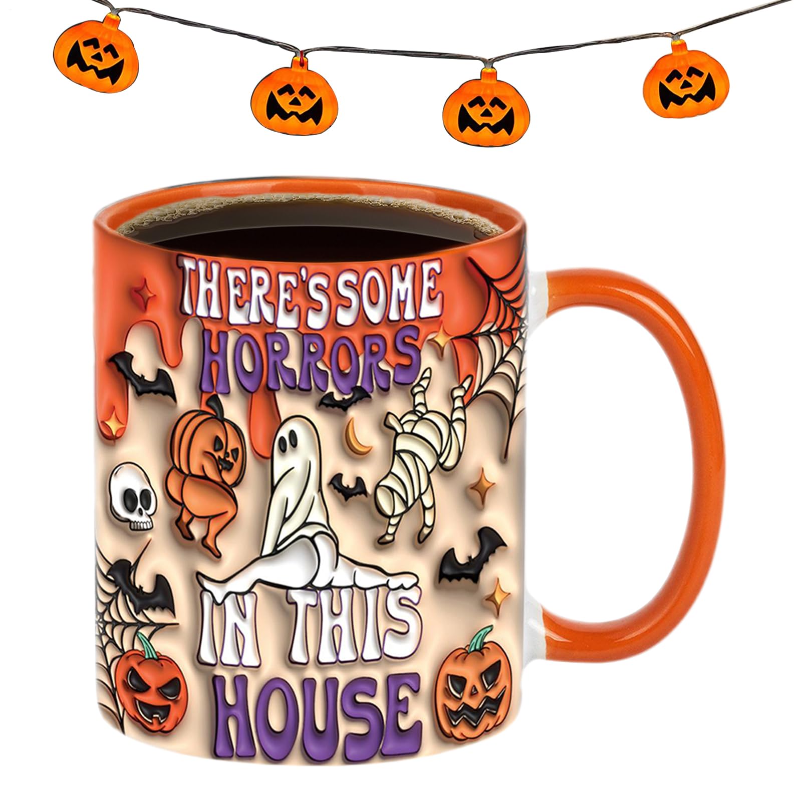 Taza Halloween de cerámica para tus mañanas de otoño en el hogar