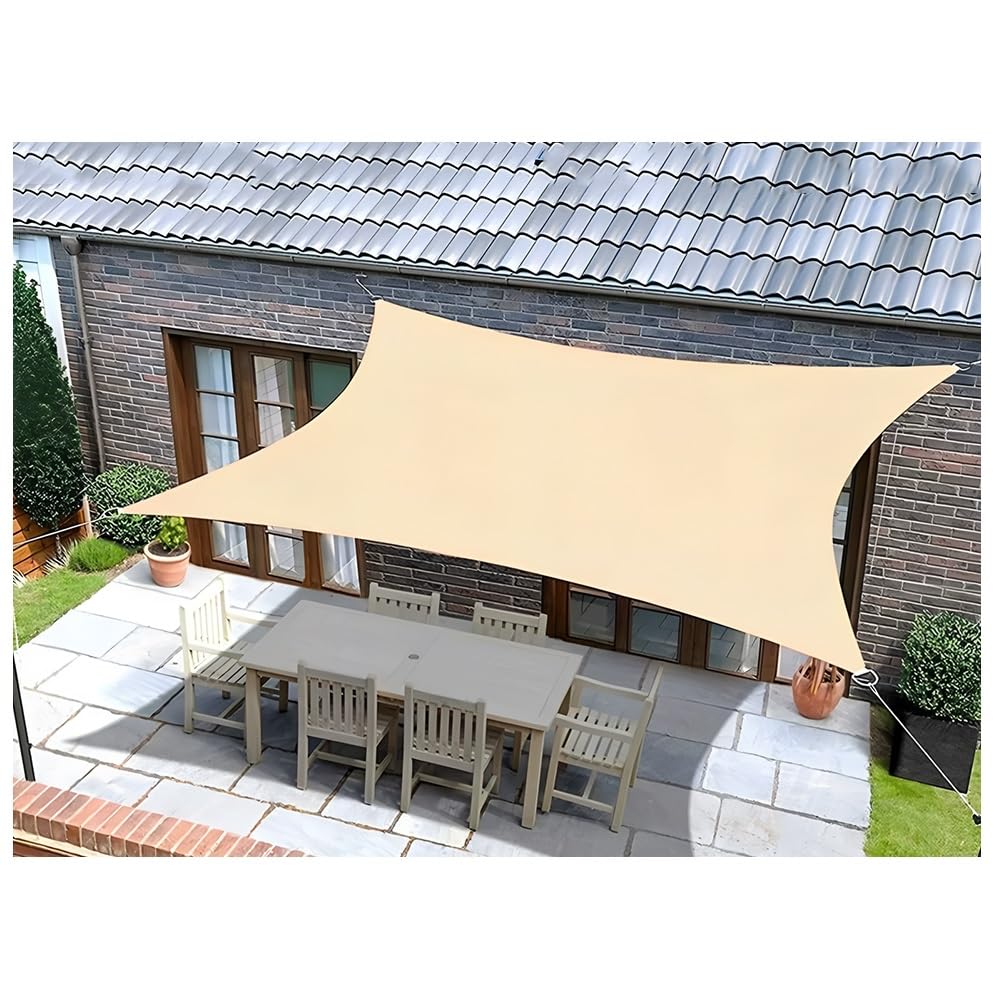 Voile d'ombrage extérieure premium auvent durable de haute protection solaire 4x7m
