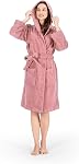 Nine West - Unisex Bathrobe - Made with 100% Turkish Cotton Terry Cloth for Spa & Hotels, High Absorbent & Comfy Hooded Robes