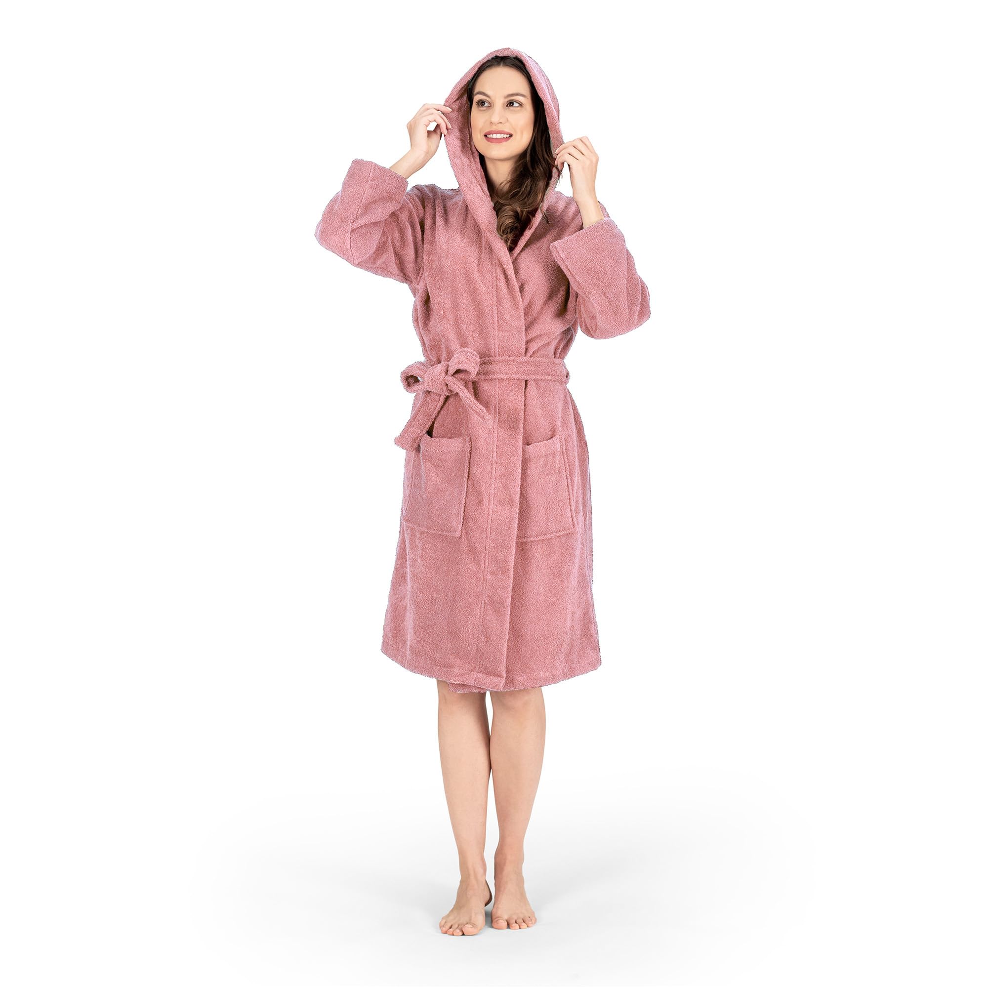 Nine West Hooded Terry Bathrobe