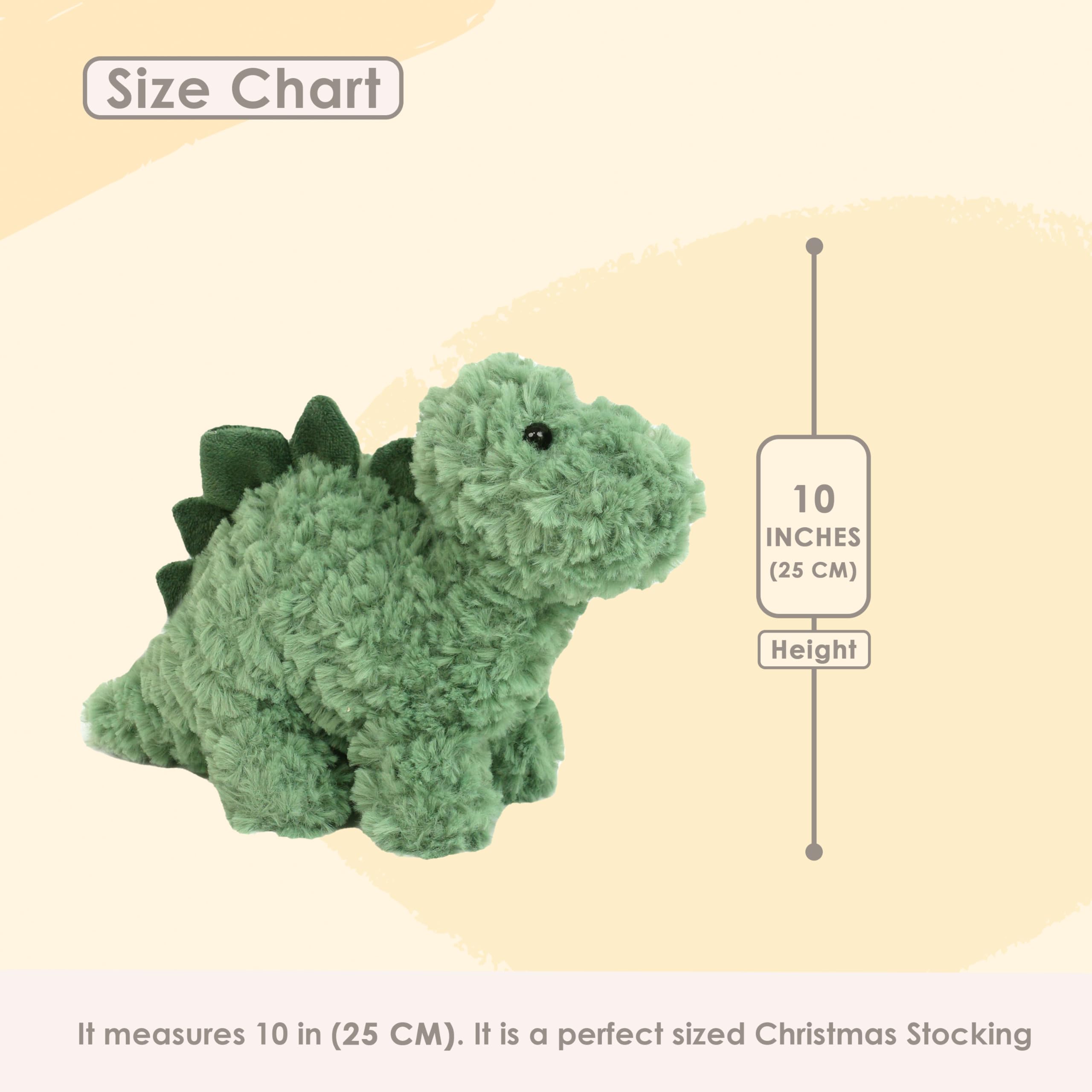 MON AMI Cuddles The Baby Dino 10-Inch Stuffed Animal for Boys, Green, 25.40 cm - Image 3