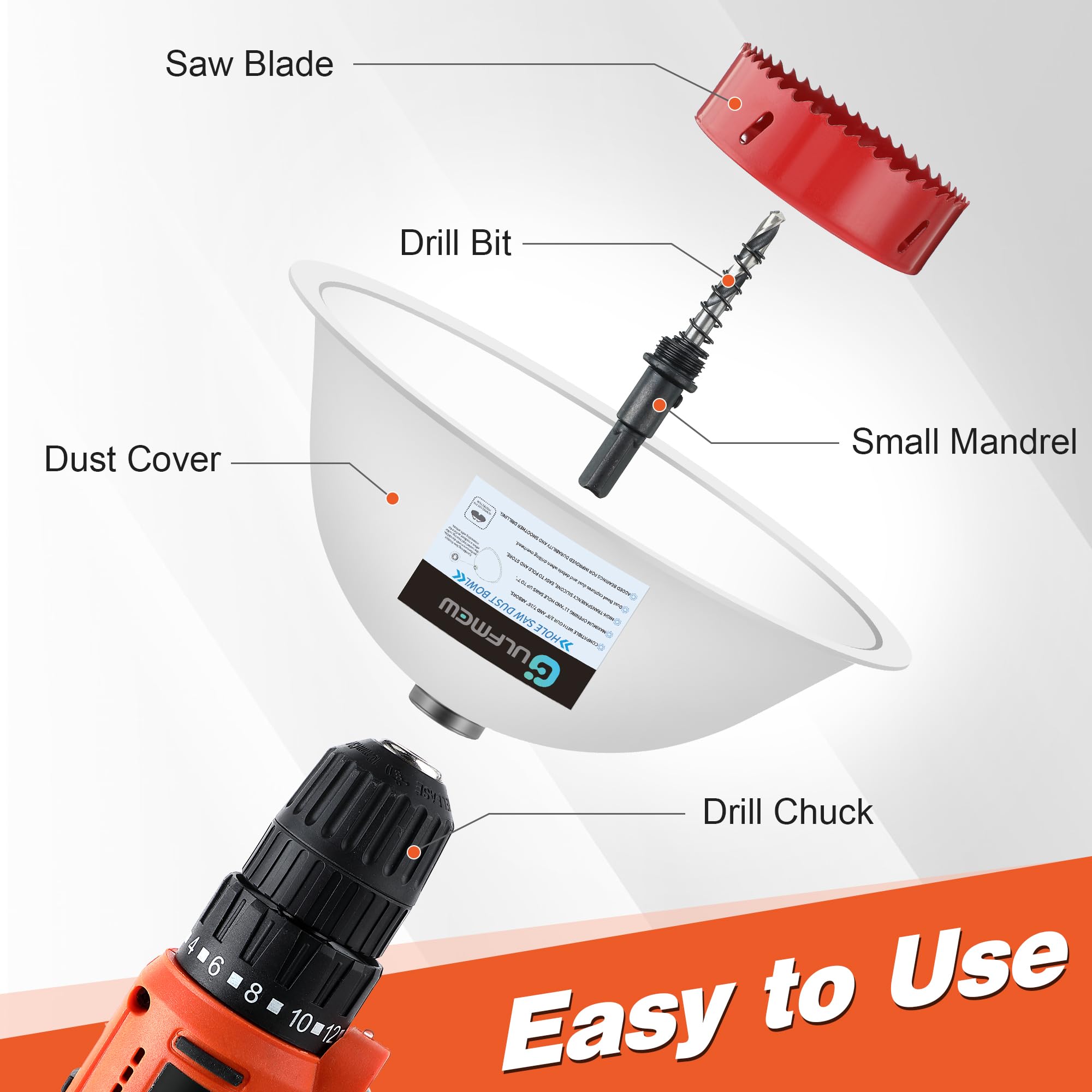 Drill Dust Bowl - Keep Your Workspace Clean -6 Drill Dust Bowl - Keep Your Workspace Clean -6