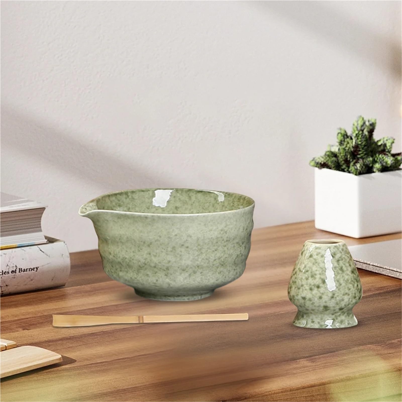 Juego De Té Matcha, Tazón Cerámica For Con Pico, Elegante Batidor, Exquisita Cuchara For For Amantes Del Kit Te Matcha