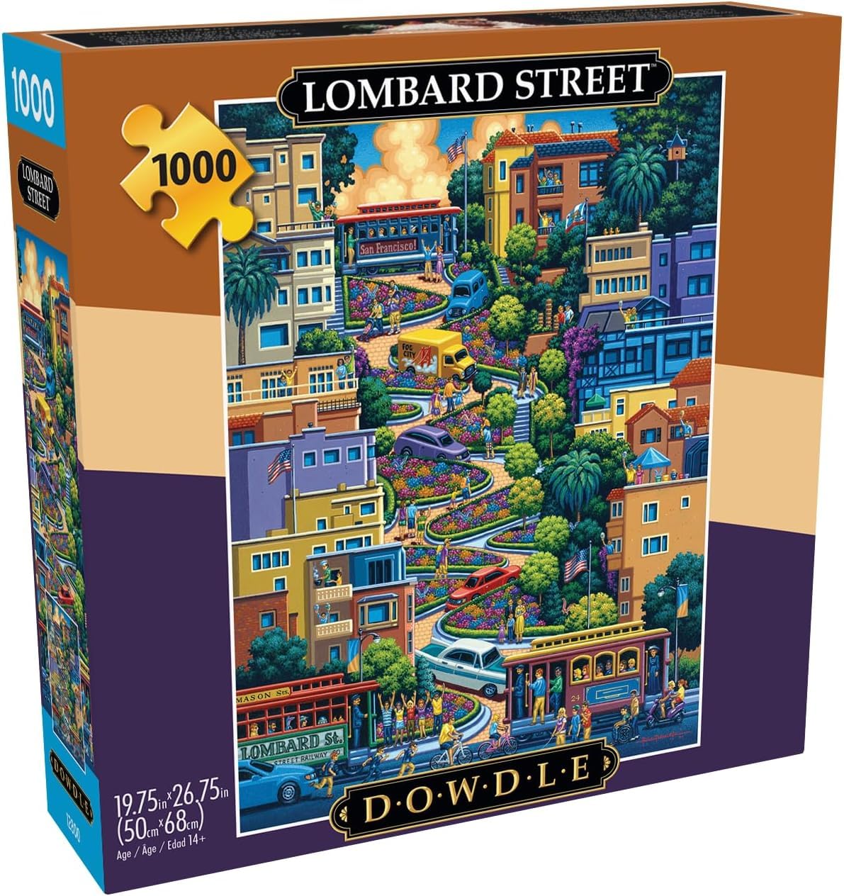 Buffalo Games - Eric Dowdle - Lombard Street - 1000 Piece Jigsaw Puzzle for Adults - Challenging Puzzle Perfect for Game Nights - Finished Size is