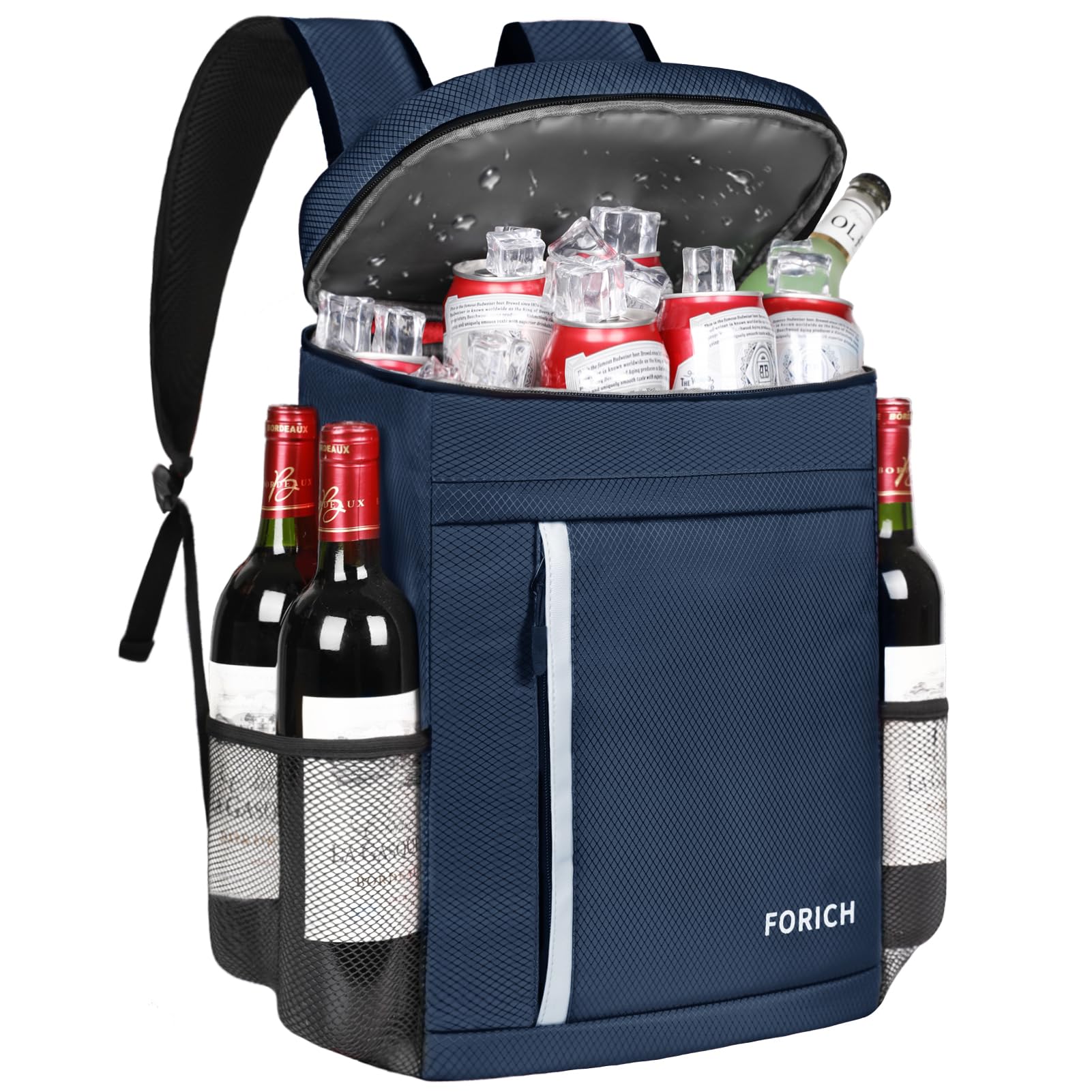 FORICH Soft Cooler Backpack Insulated Waterproof Backpack Cooler Bag Leak Proof Portable Small Cooler Backpacks to Work Lunch Travel Beach Camping Hiking Picnic Fishing Beer for Men Women