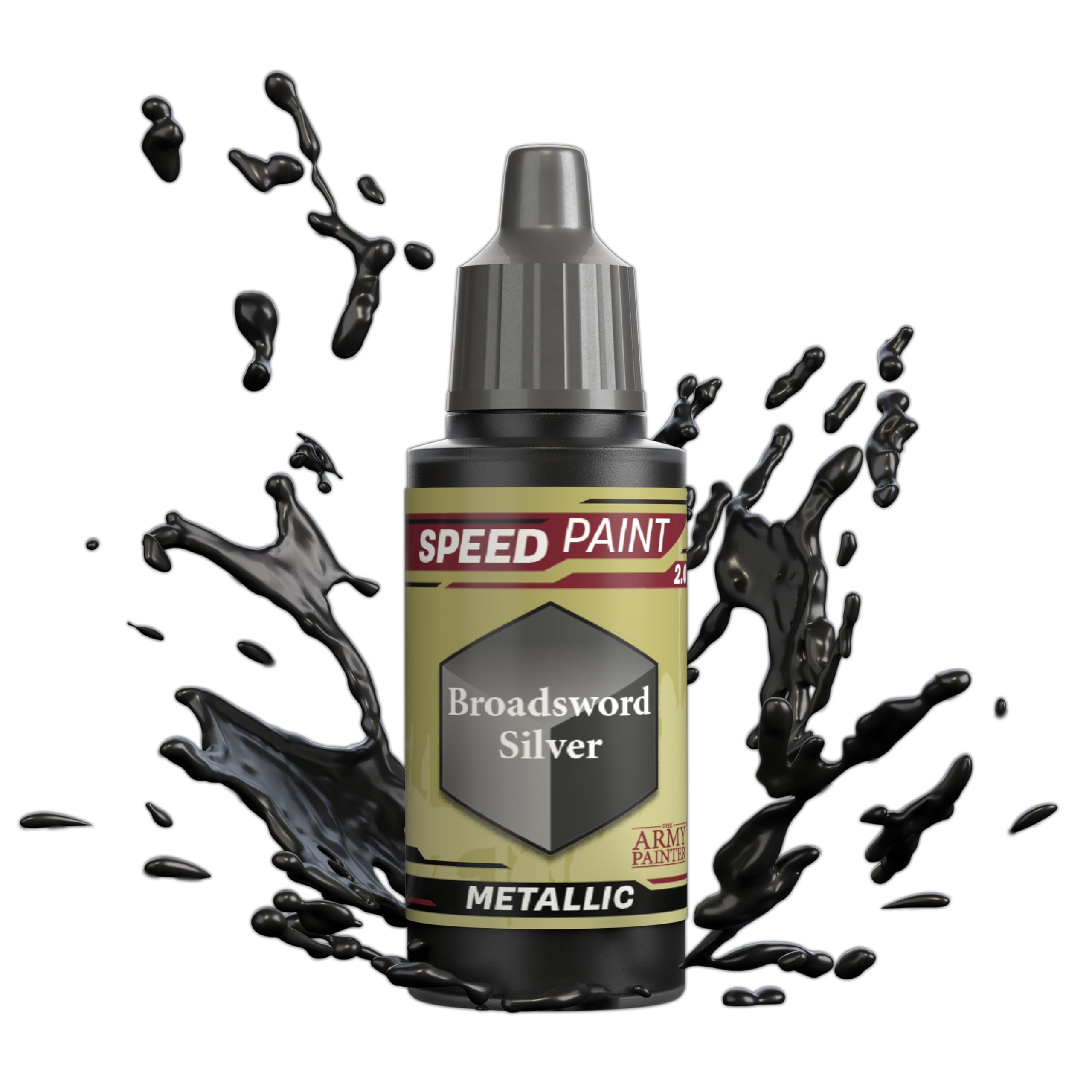 Speedpaint Broadsword Silver 2.0, Single Acrylic Paint 18ml One-coat Painting Soloution For Fantasy Tabletop Miniatures Like Warhammer 40k and Dungeons And Dragons Figures