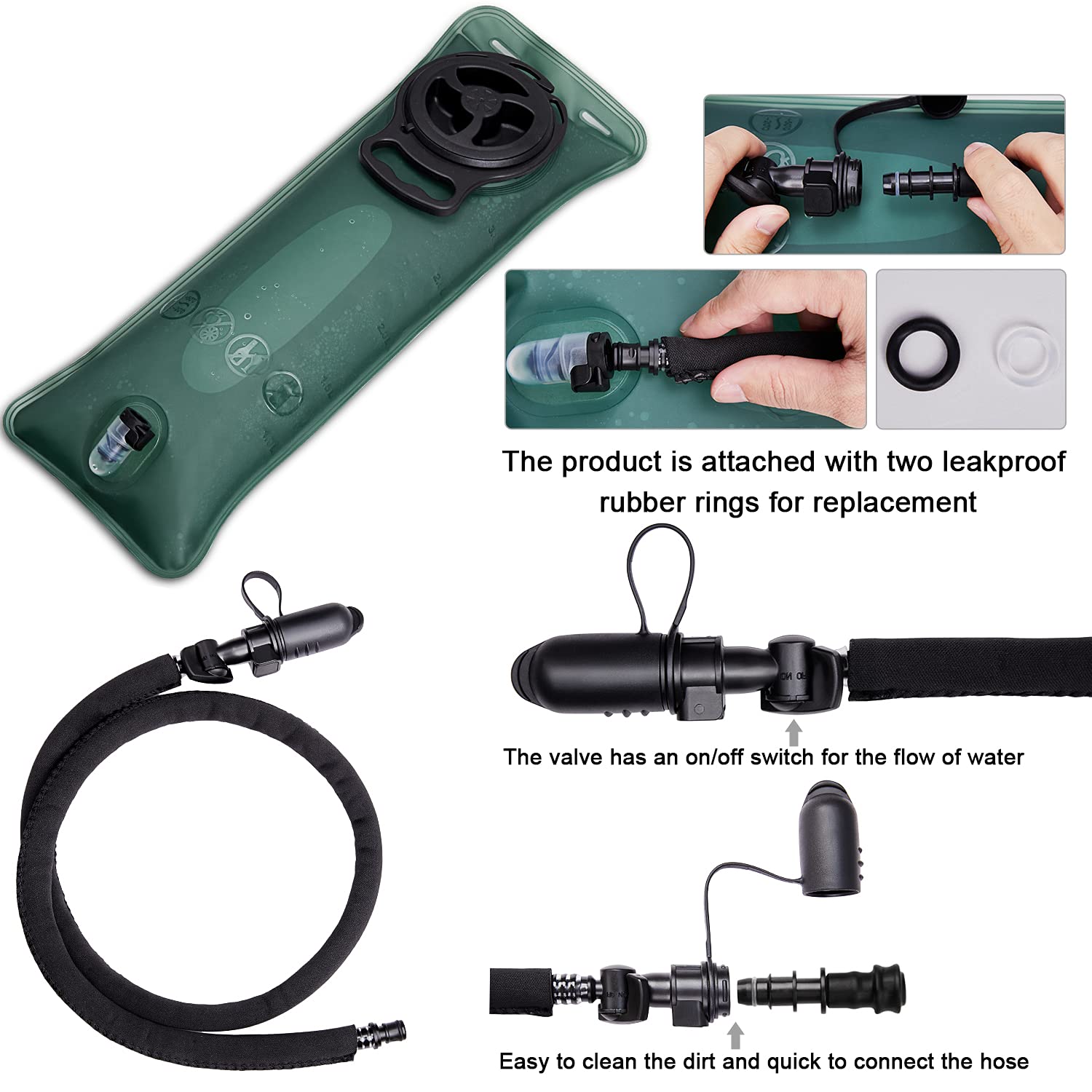 G4Free 22L Borsa di idratazione Zaino da Corsa con Upgrade Vescica d'Acqua 3L per Bicicletta MTB Trekking Alpinismo Campeggio